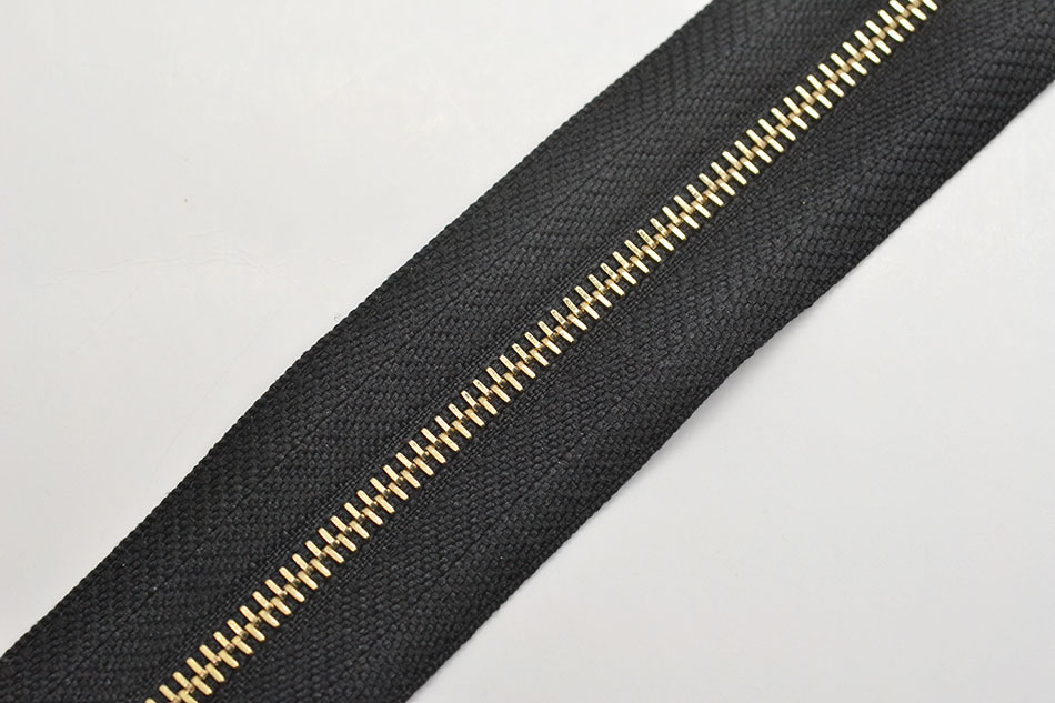 Metal zipper #2 one way swiss gold