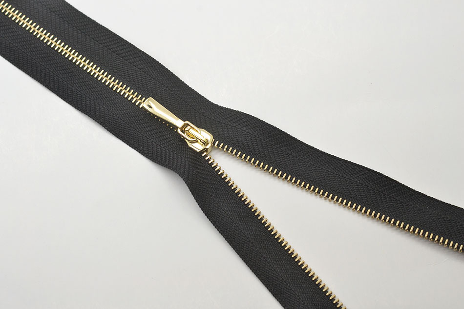 Metal zipper #2 one way swiss gold