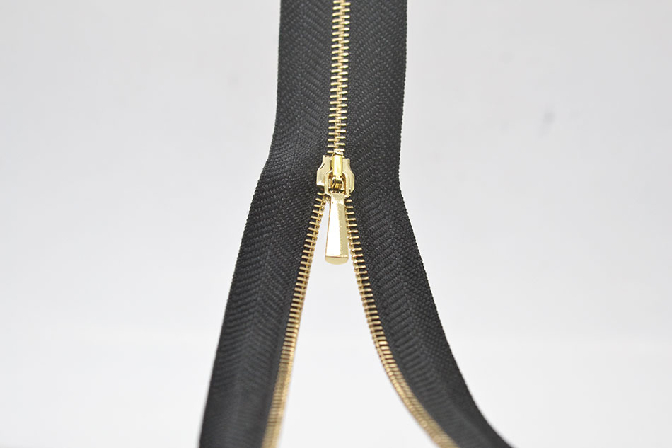 Metal zipper #2 one way swiss gold